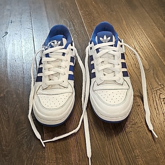 adidas Other - ADIDAS Forum Low size 4 Blue and White gently worn straps included